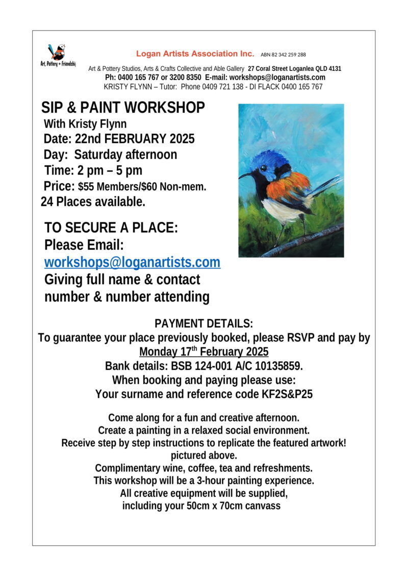 Flyer Sip And Paint 22nd February 2025 Jpeg