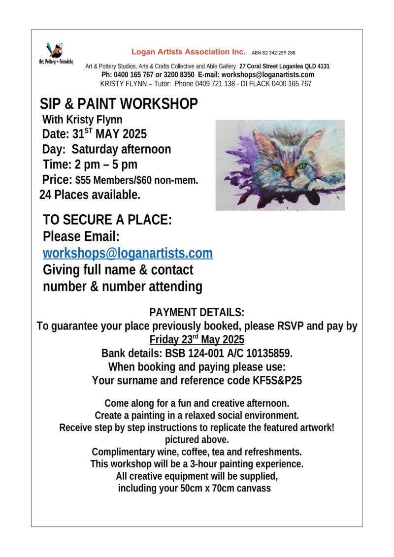 Flyer sip and paint 31st may 2025 1